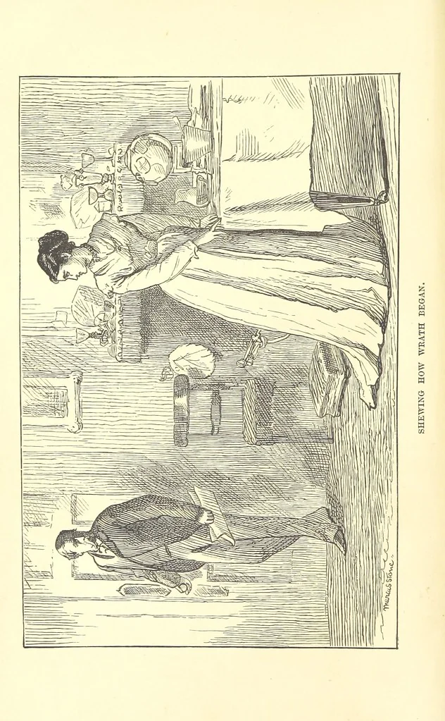 An illustration from He knew he was right, 1869, leaf 28
