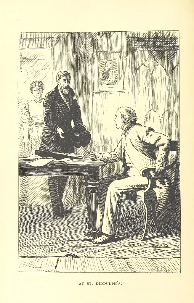 An illustration from He knew he was right, 1869, leaf 372