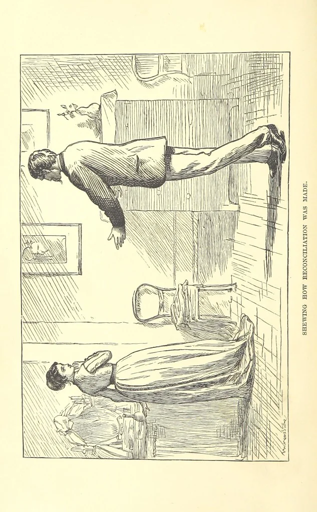 An illustration from He knew he was right, 1869, leaf 62