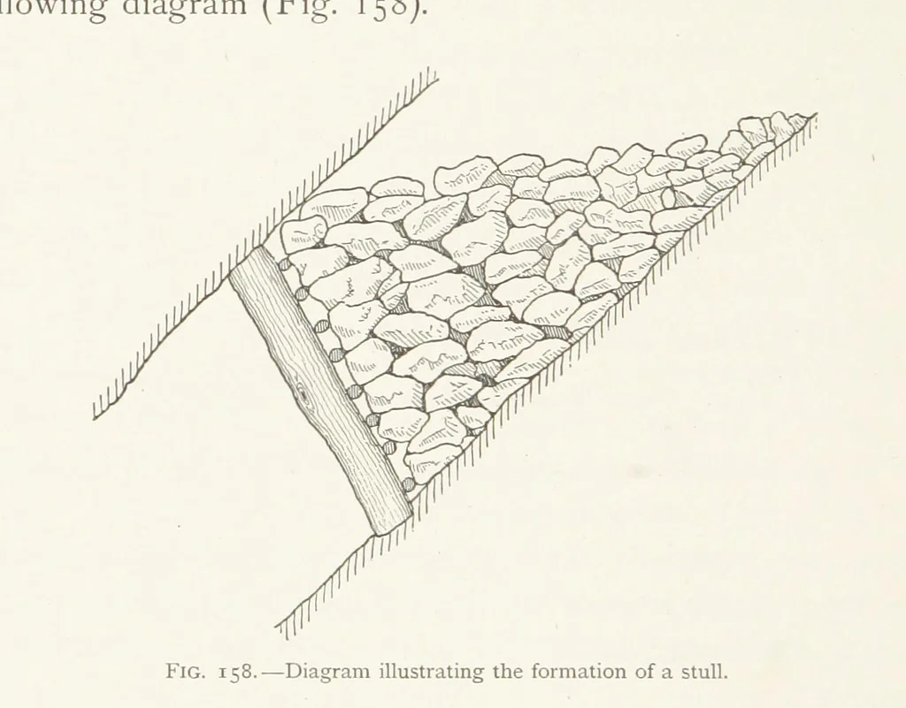 An illustration from The Witwatersrand Goldfields Banket and Mining Practice, 1898, leaf 404