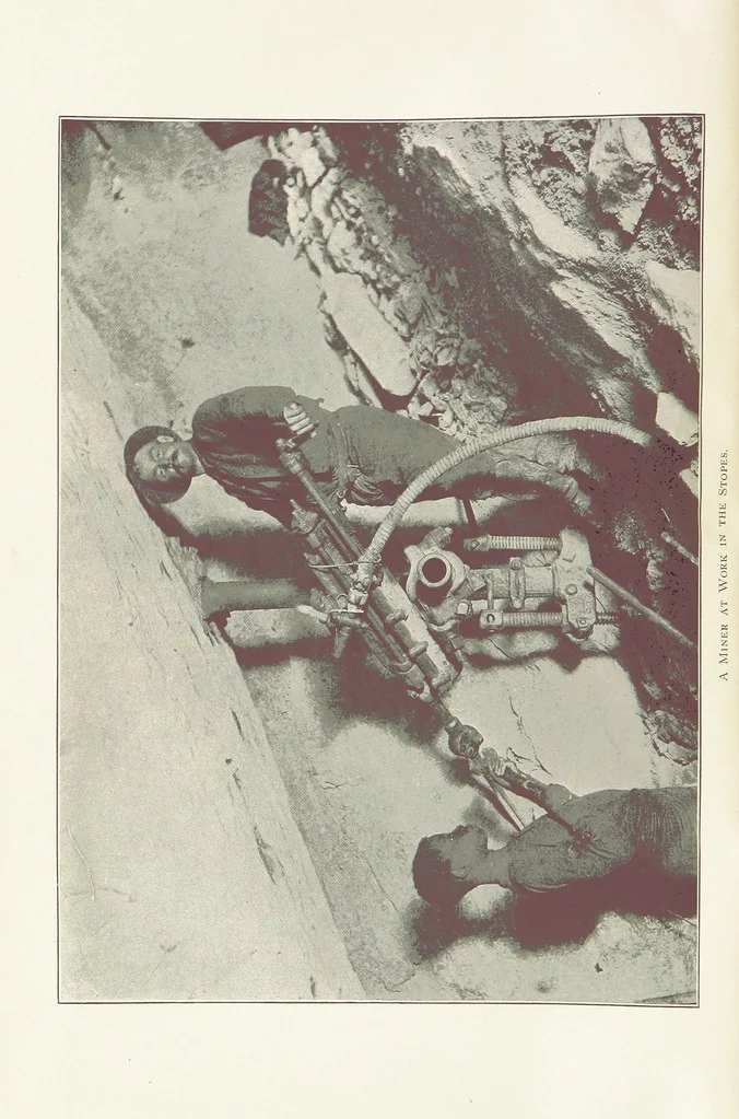 An illustration from The Witwatersrand Goldfields Banket and Mining Practice, 1898, leaf 8