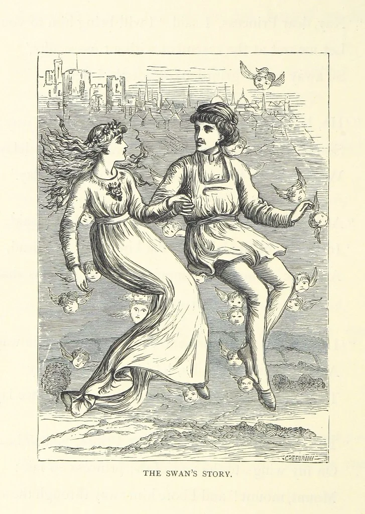 An illustration from Little Loving-Hearts Poem-Book ... With illustrations, 1882, leaf 128