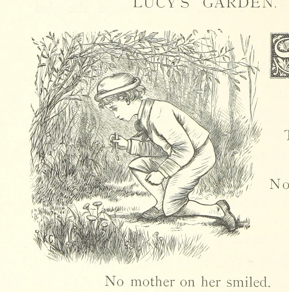 An illustration from Little Loving-Hearts Poem-Book ... With illustrations, 1882, leaf 136