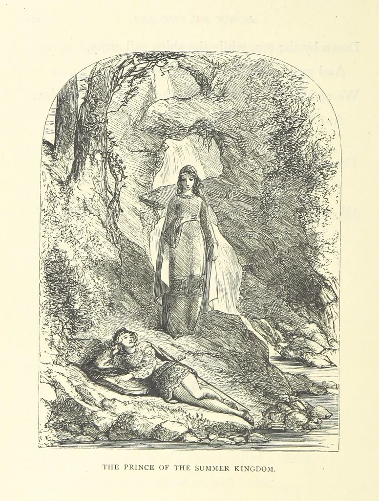 An illustration from Little Loving-Hearts Poem-Book ... With illustrations, 1882, leaf 174