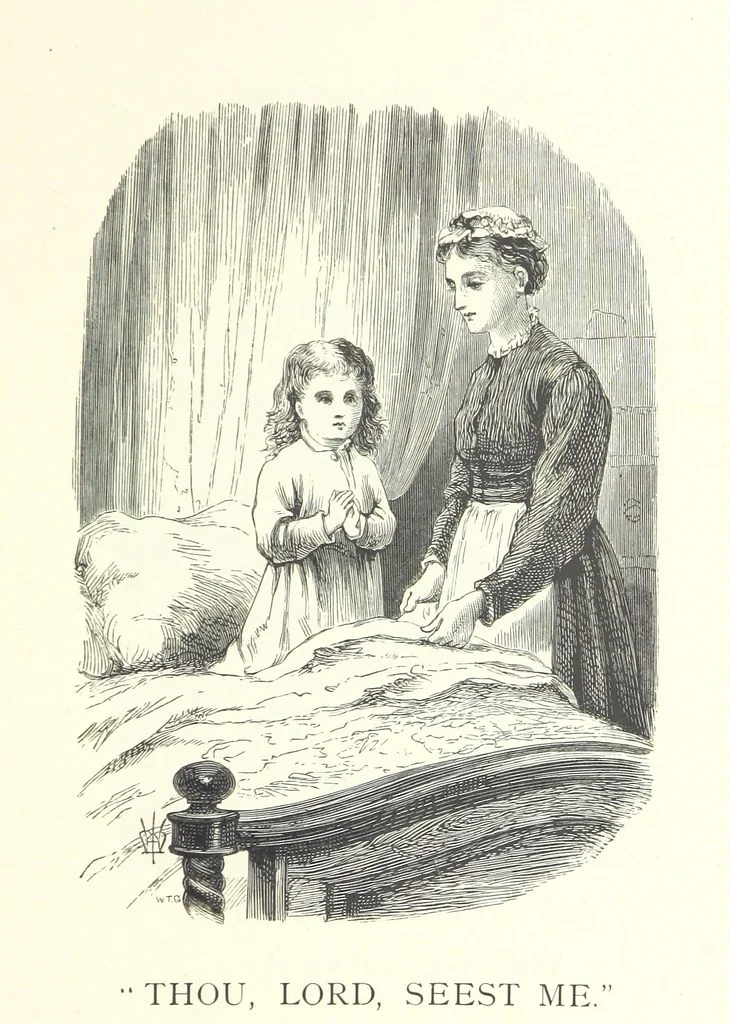 An illustration from Little Loving-Hearts Poem-Book ... With illustrations, 1882, leaf 43