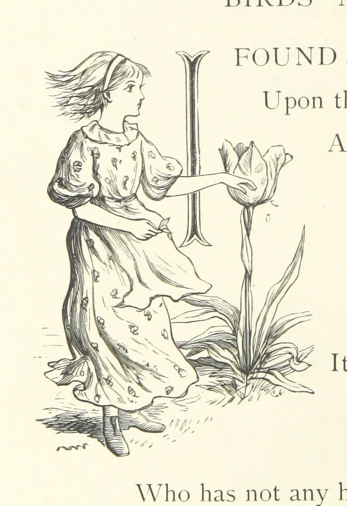 An illustration from Little Loving-Hearts Poem-Book ... With illustrations, 1882, leaf 48