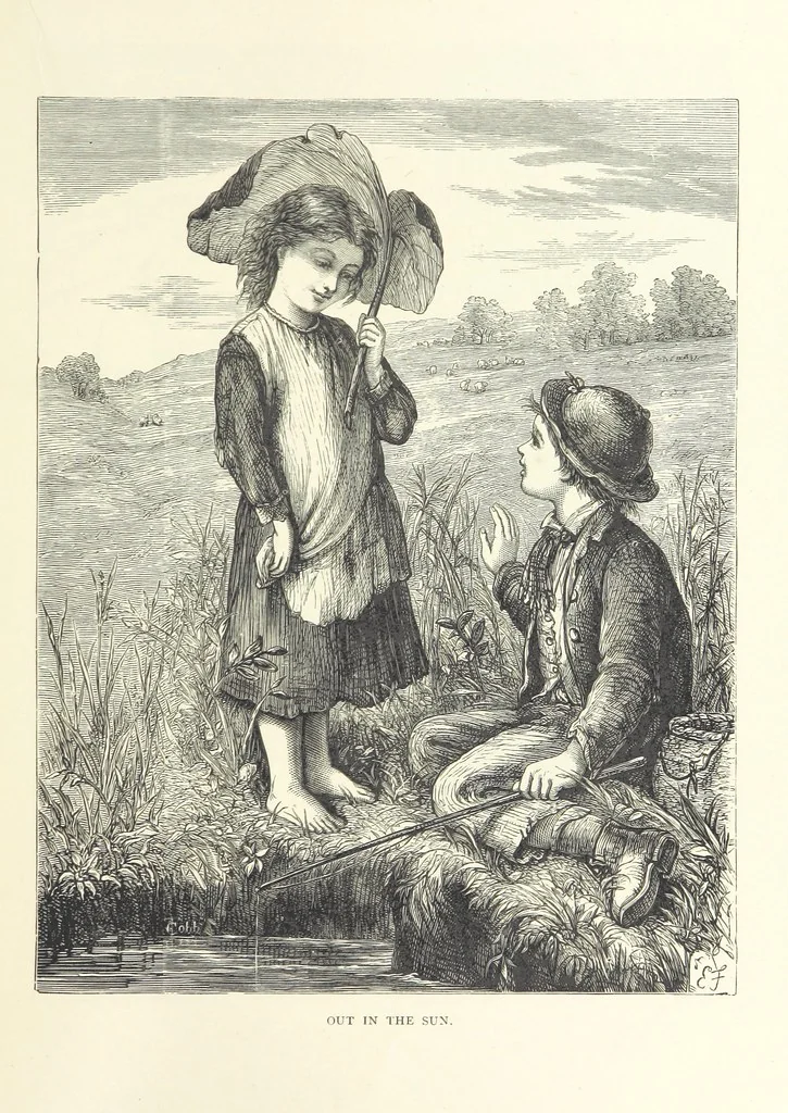 An illustration from Little Loving-Hearts Poem-Book ... With illustrations, 1882, leaf 57