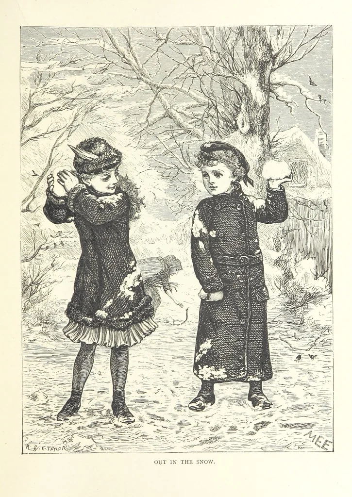 An illustration from Little Loving-Hearts Poem-Book ... With illustrations, 1882, leaf 59