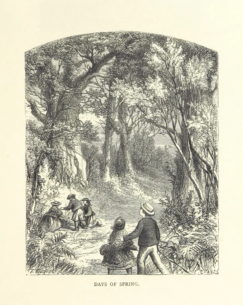 An illustration from Little Loving-Hearts Poem-Book ... With illustrations, 1882, leaf 61