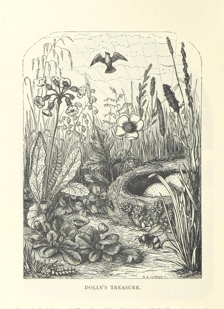 An illustration from Little Loving-Hearts Poem-Book ... With illustrations, 1882, leaf 70