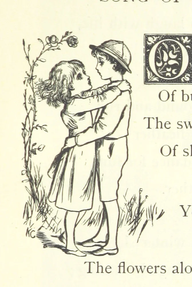 An illustration from Little Loving-Hearts Poem-Book ... With illustrations, 1882, leaf 73