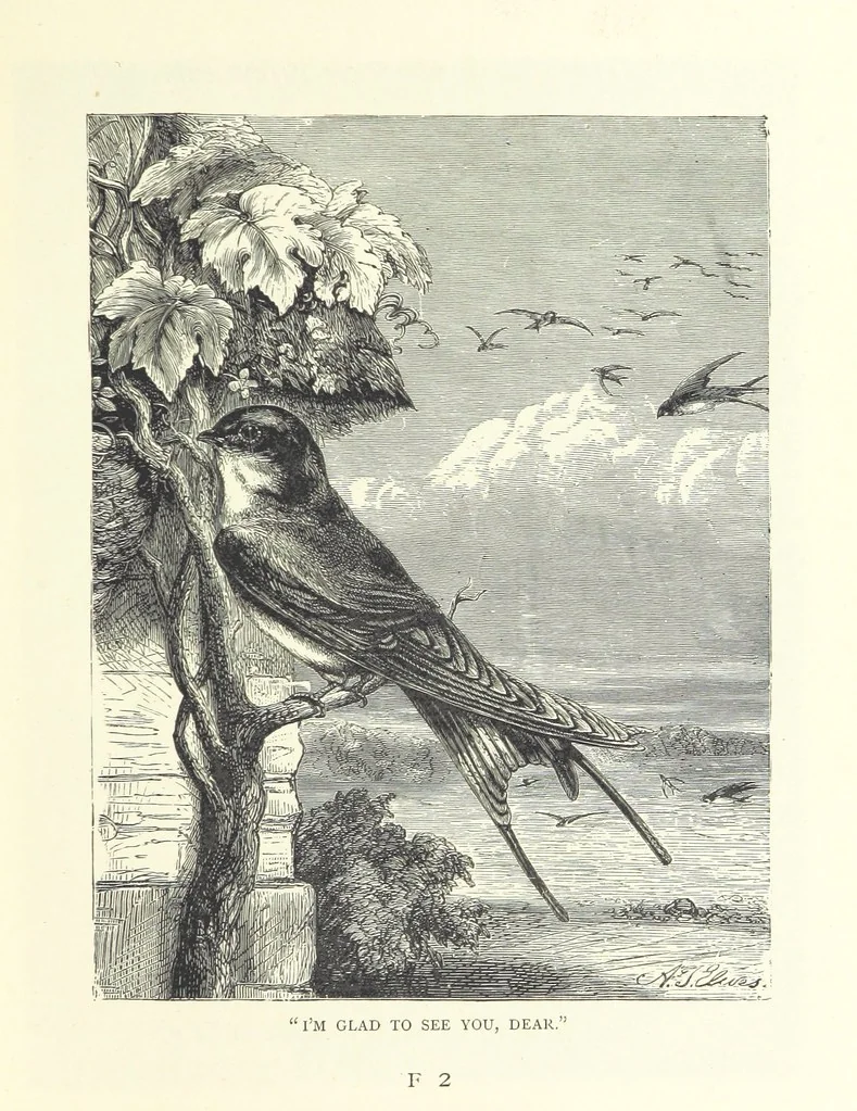 An illustration from Little Loving-Hearts Poem-Book ... With illustrations, 1882, leaf 85