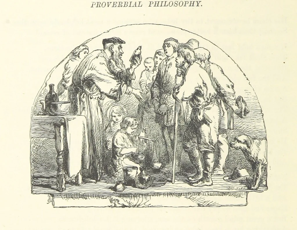 An illustration from Proverbial Philosophy in four series; now first complete, etc, 1881, leaf 116