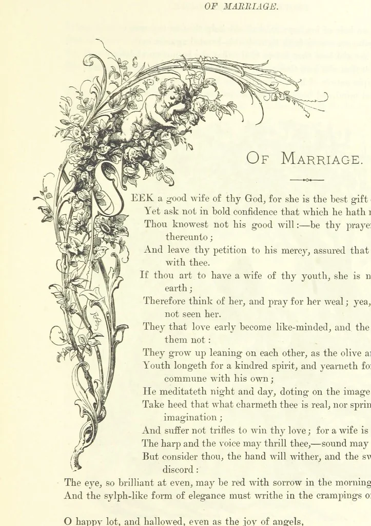 An illustration from Proverbial Philosophy in four series; now first complete, etc, 1881, leaf 127