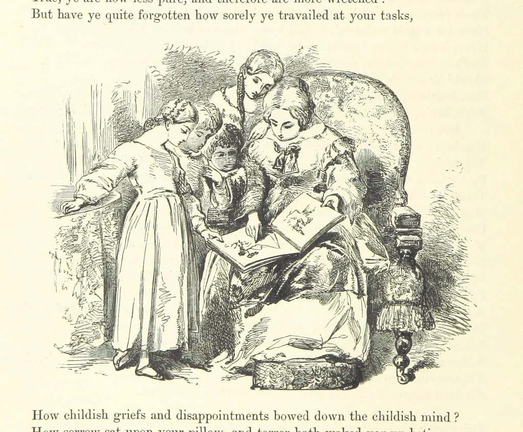 An illustration from Proverbial Philosophy in four series; now first complete, etc, 1881, leaf 134