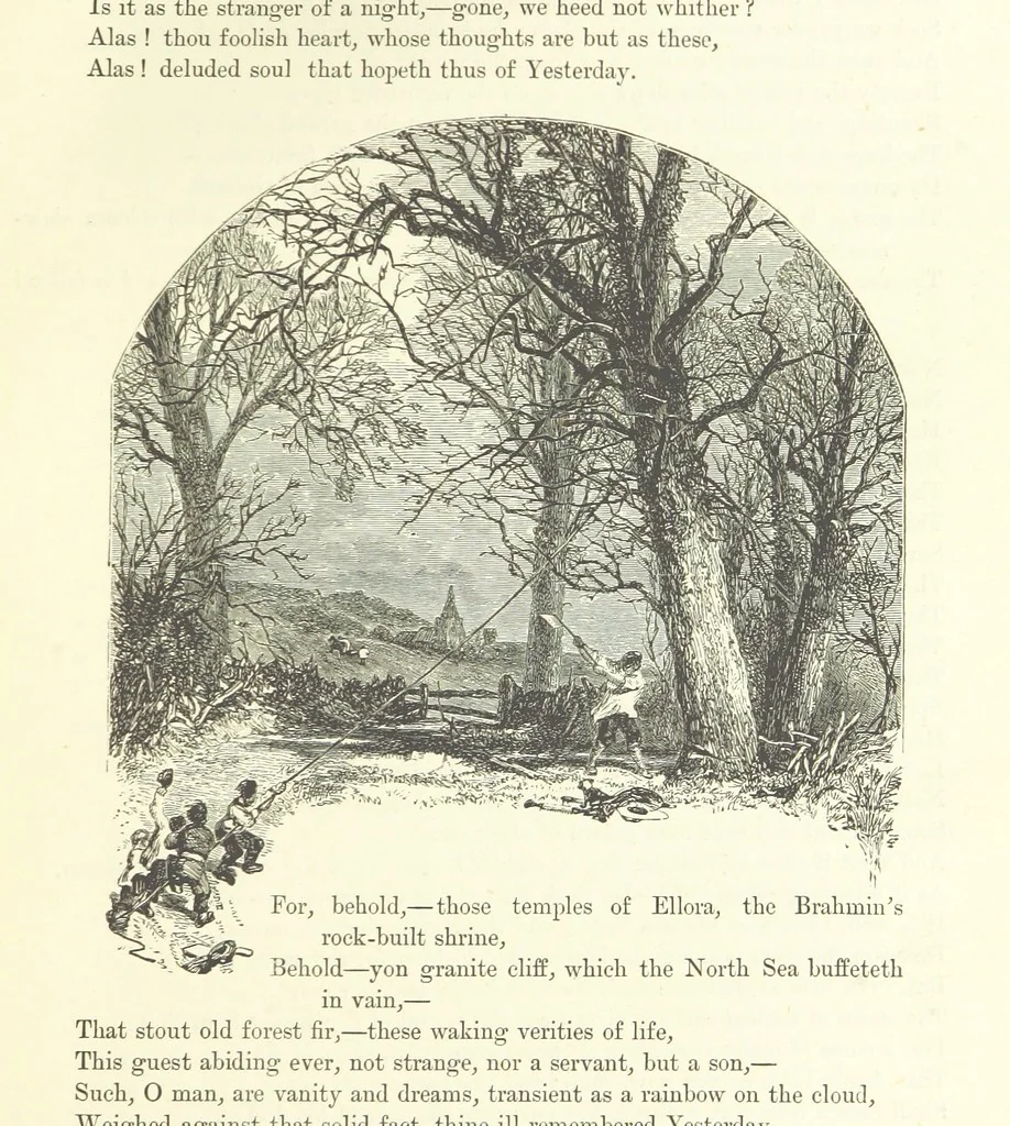 An illustration from Proverbial Philosophy in four series; now first complete, etc, 1881, leaf 149
