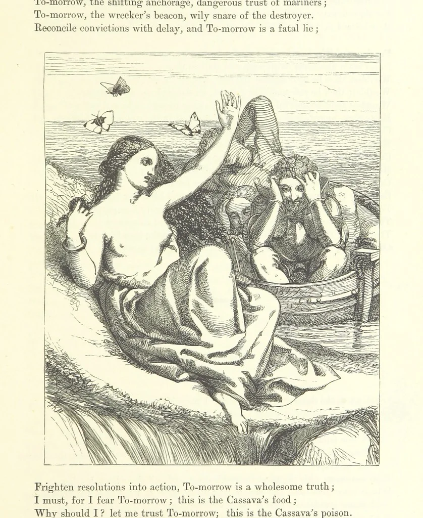 An illustration from Proverbial Philosophy in four series; now first complete, etc, 1881, leaf 155
