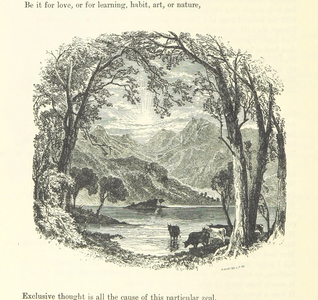 An illustration from Proverbial Philosophy in four series; now first complete, etc, 1881, leaf 172