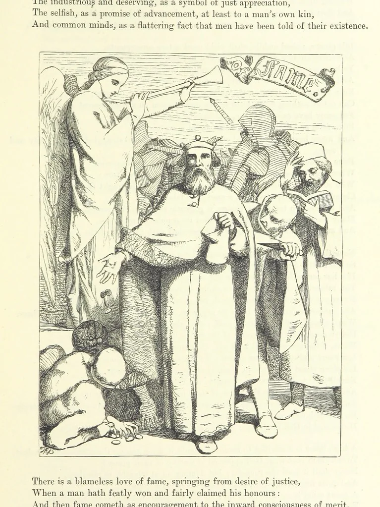 An illustration from Proverbial Philosophy in four series; now first complete, etc, 1881, leaf 181