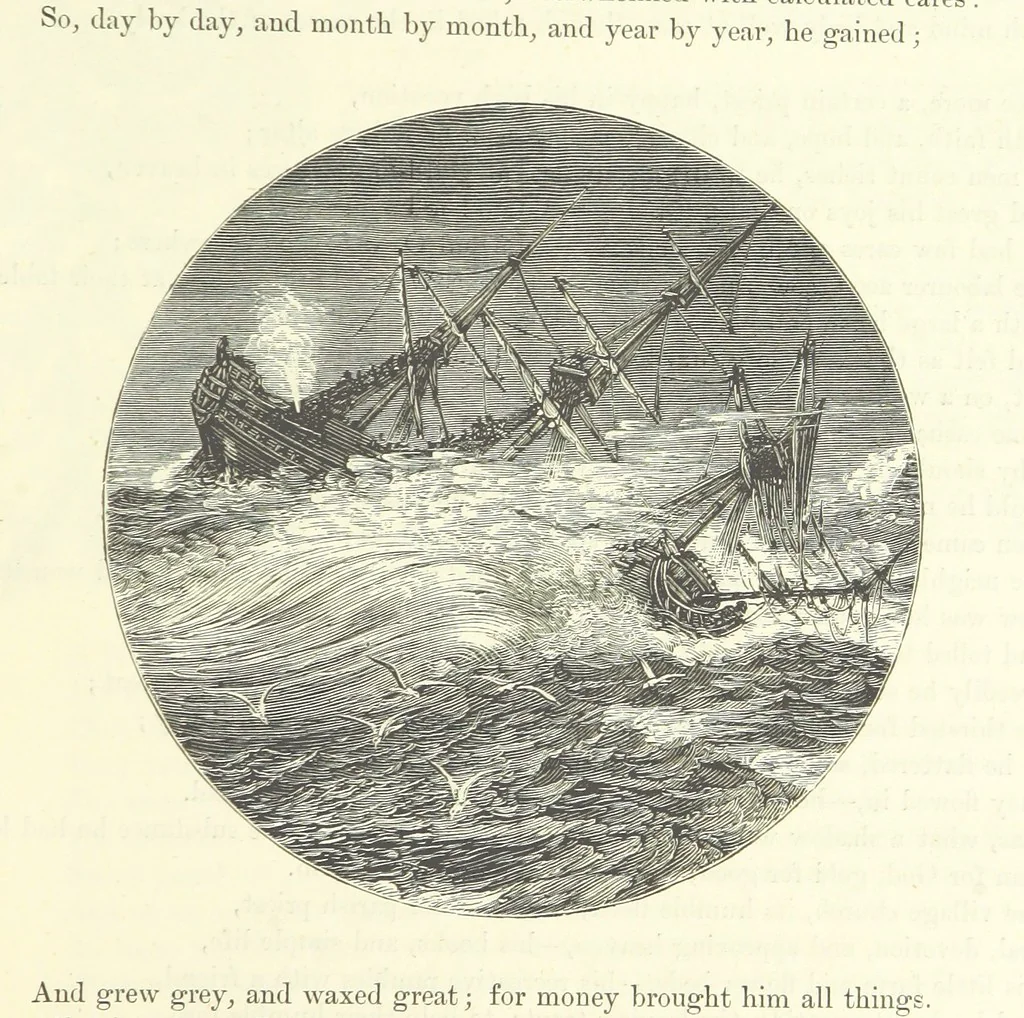 An illustration from Proverbial Philosophy in four series; now first complete, etc, 1881, leaf 199