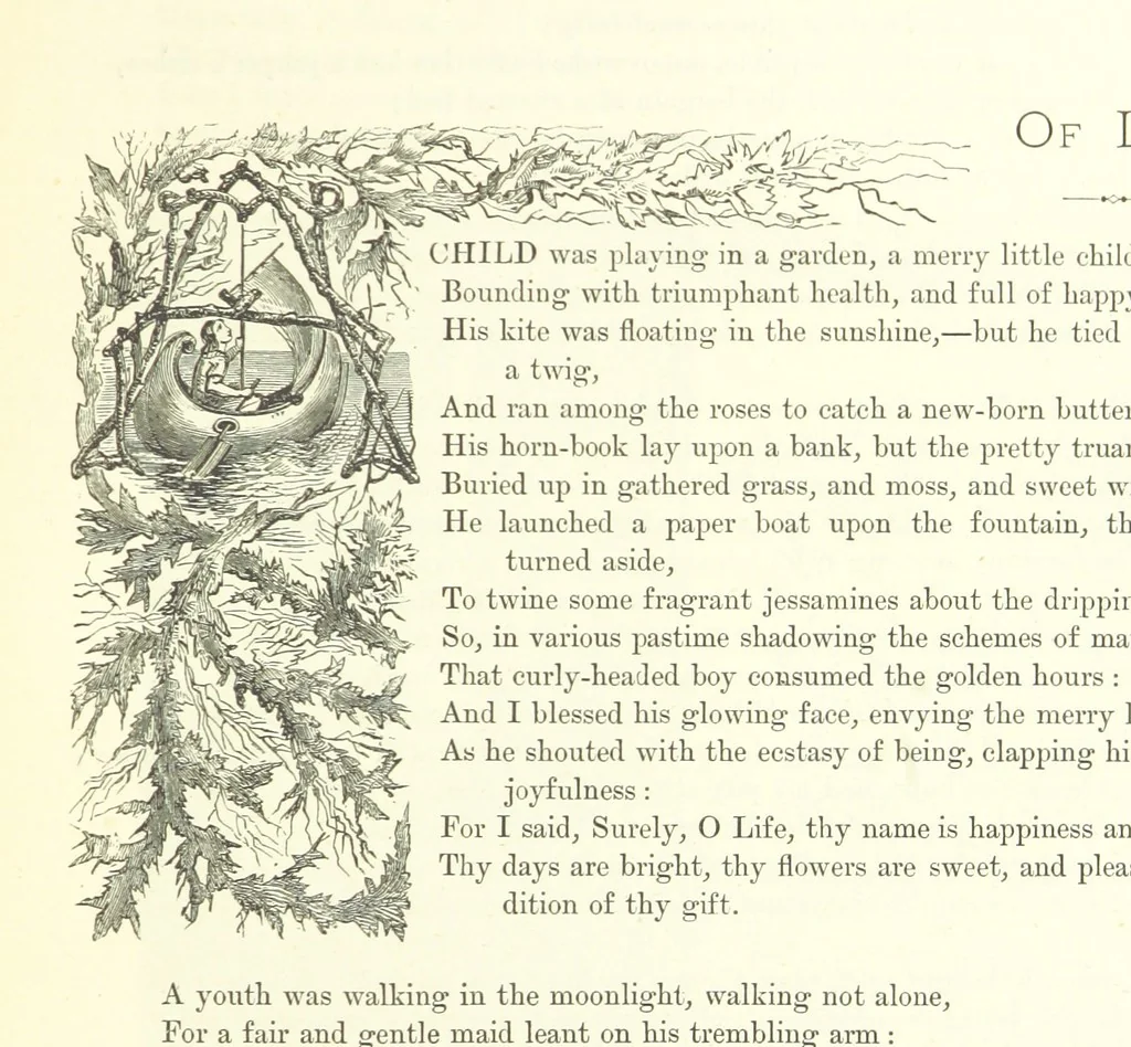 An illustration from Proverbial Philosophy in four series; now first complete, etc, 1881, leaf 201