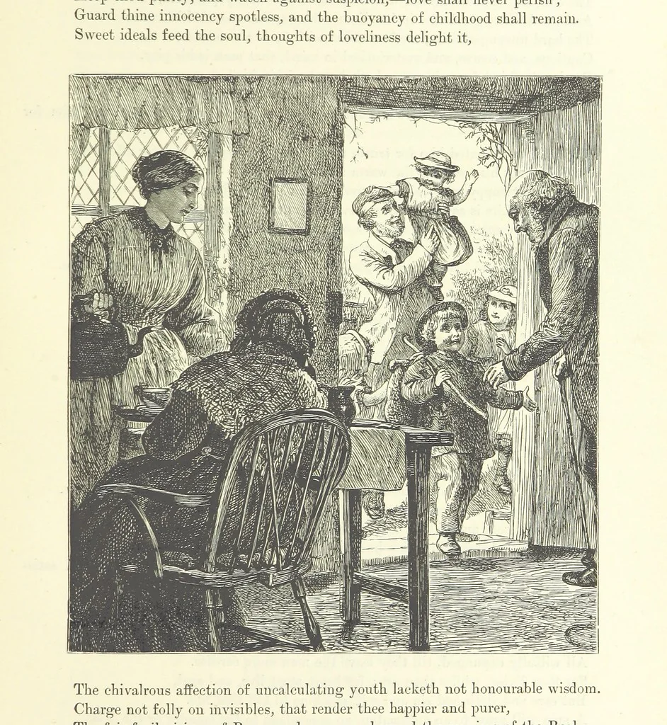 An illustration from Proverbial Philosophy in four series; now first complete, etc, 1881, leaf 203