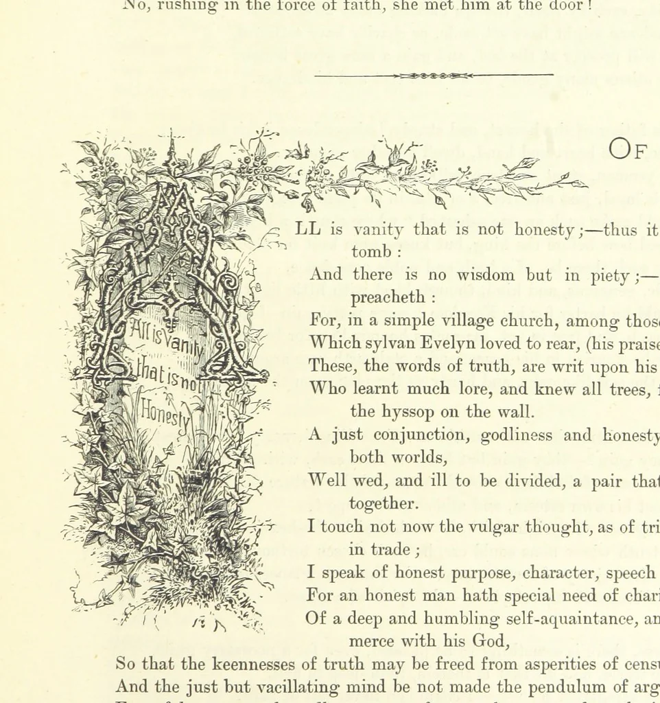 An illustration from Proverbial Philosophy in four series; now first complete, etc, 1881, leaf 239