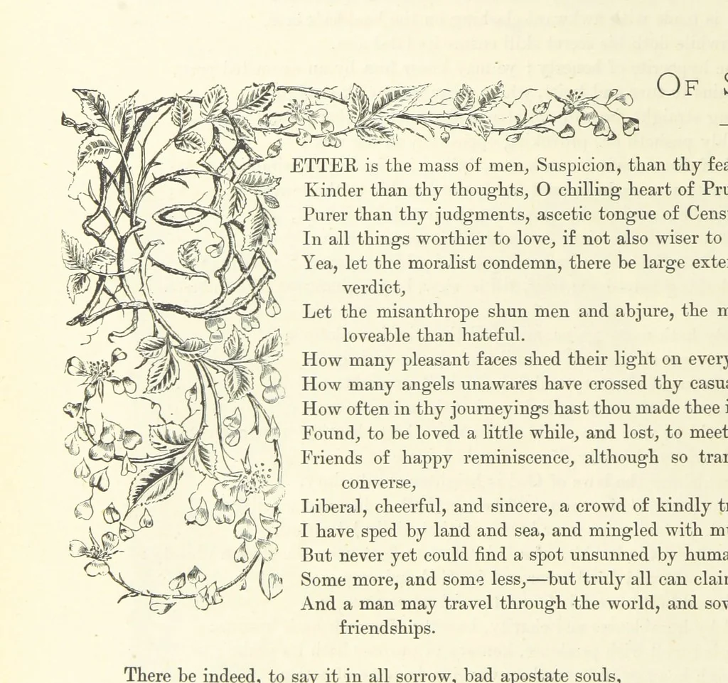 An illustration from Proverbial Philosophy in four series; now first complete, etc, 1881, leaf 244