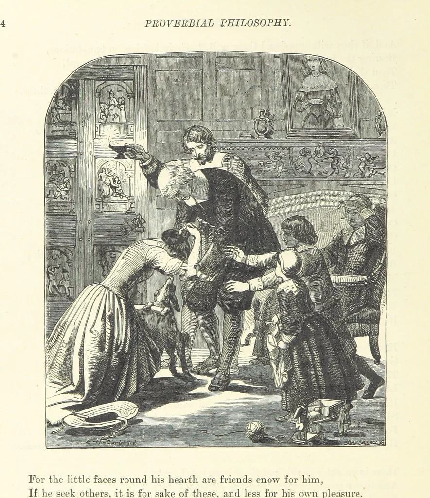 An illustration from Proverbial Philosophy in four series; now first complete, etc, 1881, leaf 246