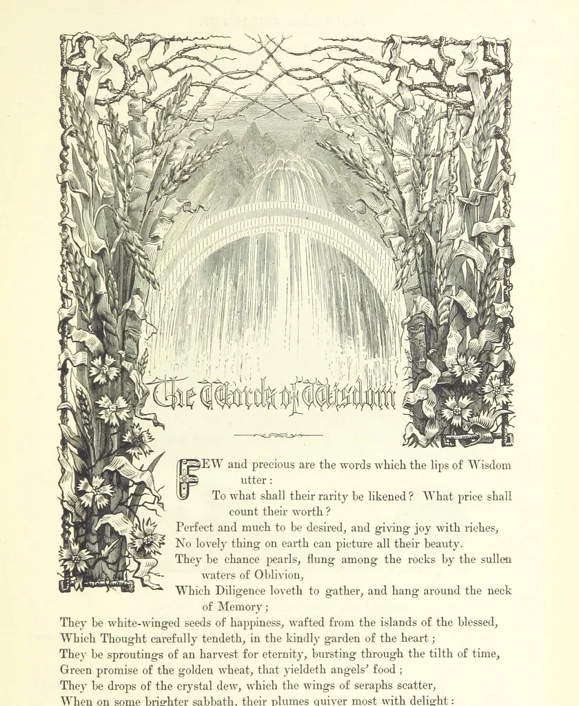 An illustration from Proverbial Philosophy in four series; now first complete, etc, 1881, leaf 25
