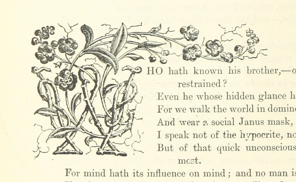 An illustration from Proverbial Philosophy in four series; now first complete, etc, 1881, leaf 250