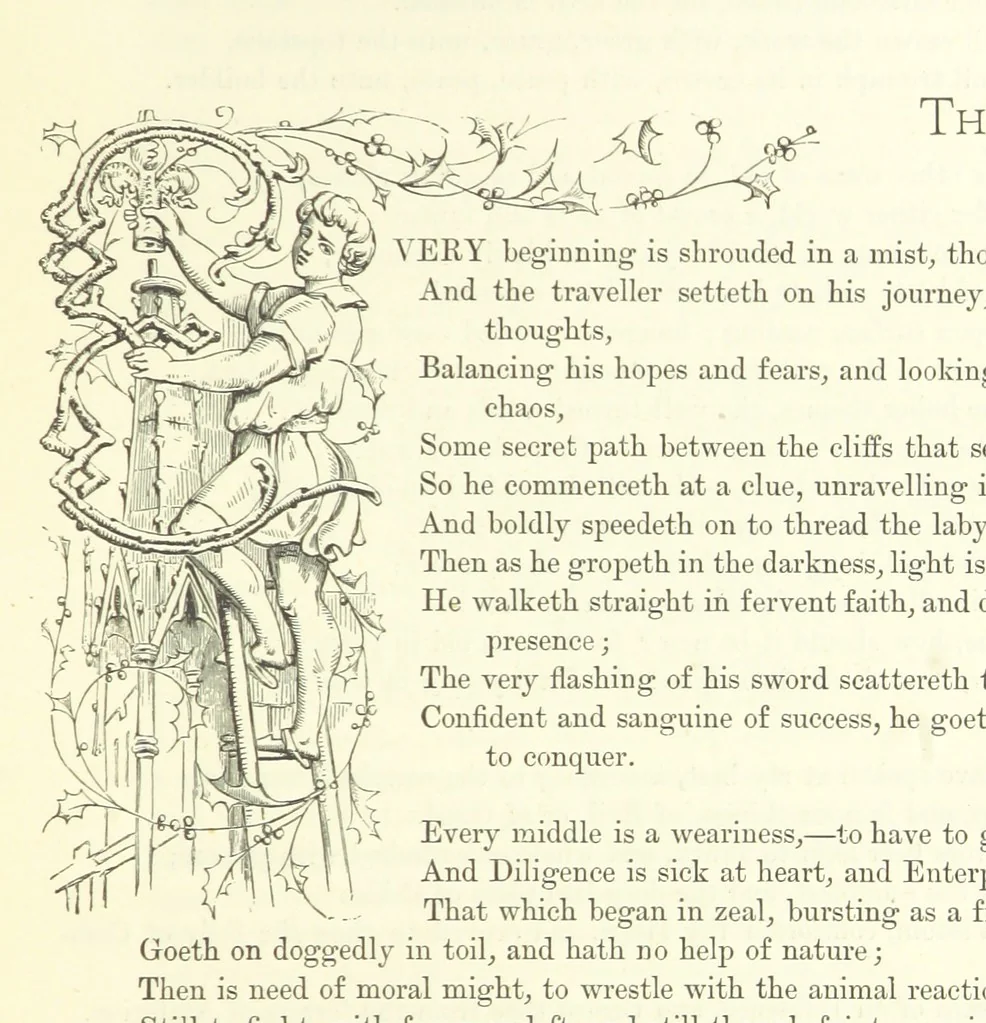 An illustration from Proverbial Philosophy in four series; now first complete, etc, 1881, leaf 253