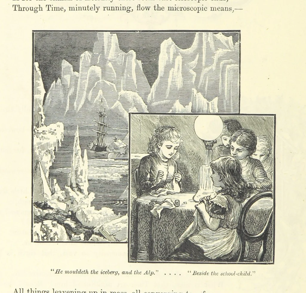 An illustration from Proverbial Philosophy in four series; now first complete, etc, 1881, leaf 298