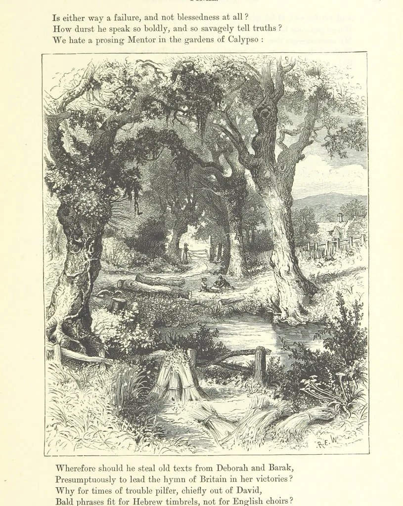 An illustration from Proverbial Philosophy in four series; now first complete, etc, 1881, leaf 343
