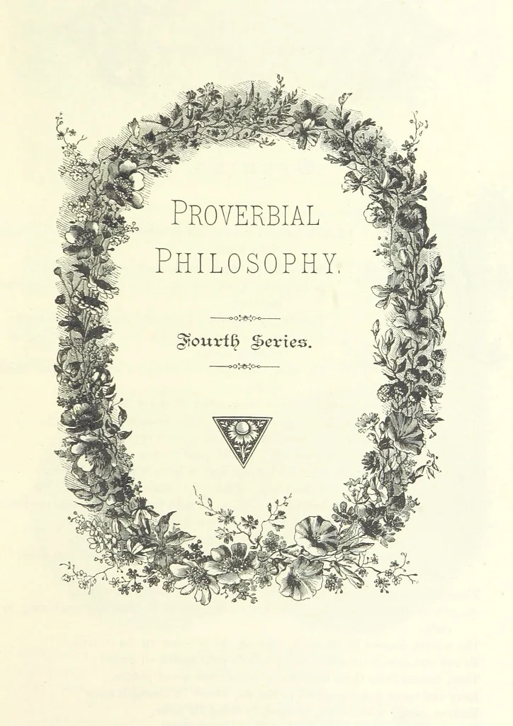 An illustration from Proverbial Philosophy in four series; now first complete, etc, 1881, leaf 345