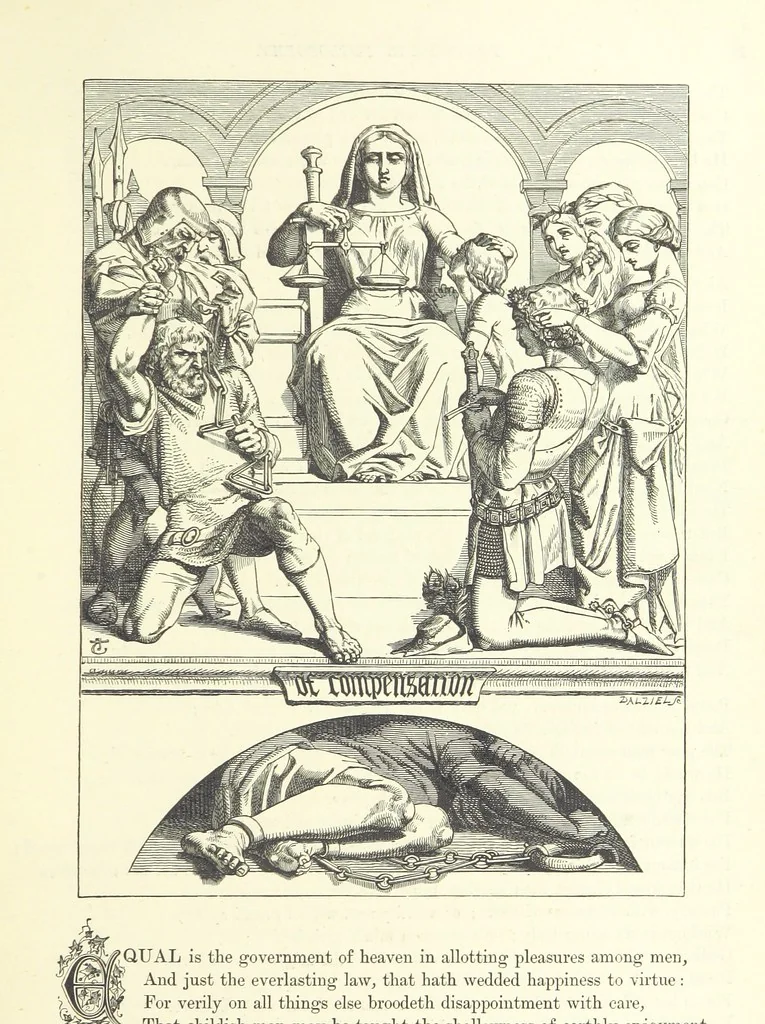 An illustration from Proverbial Philosophy in four series; now first complete, etc, 1881, leaf 37