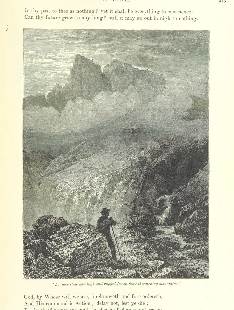 An illustration from Proverbial Philosophy in four series; now first complete, etc, 1881, leaf 395