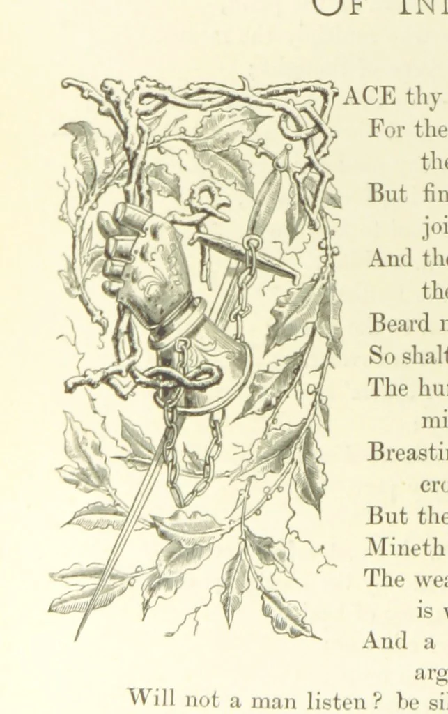 An illustration from Proverbial Philosophy in four series; now first complete, etc, 1881, leaf 40