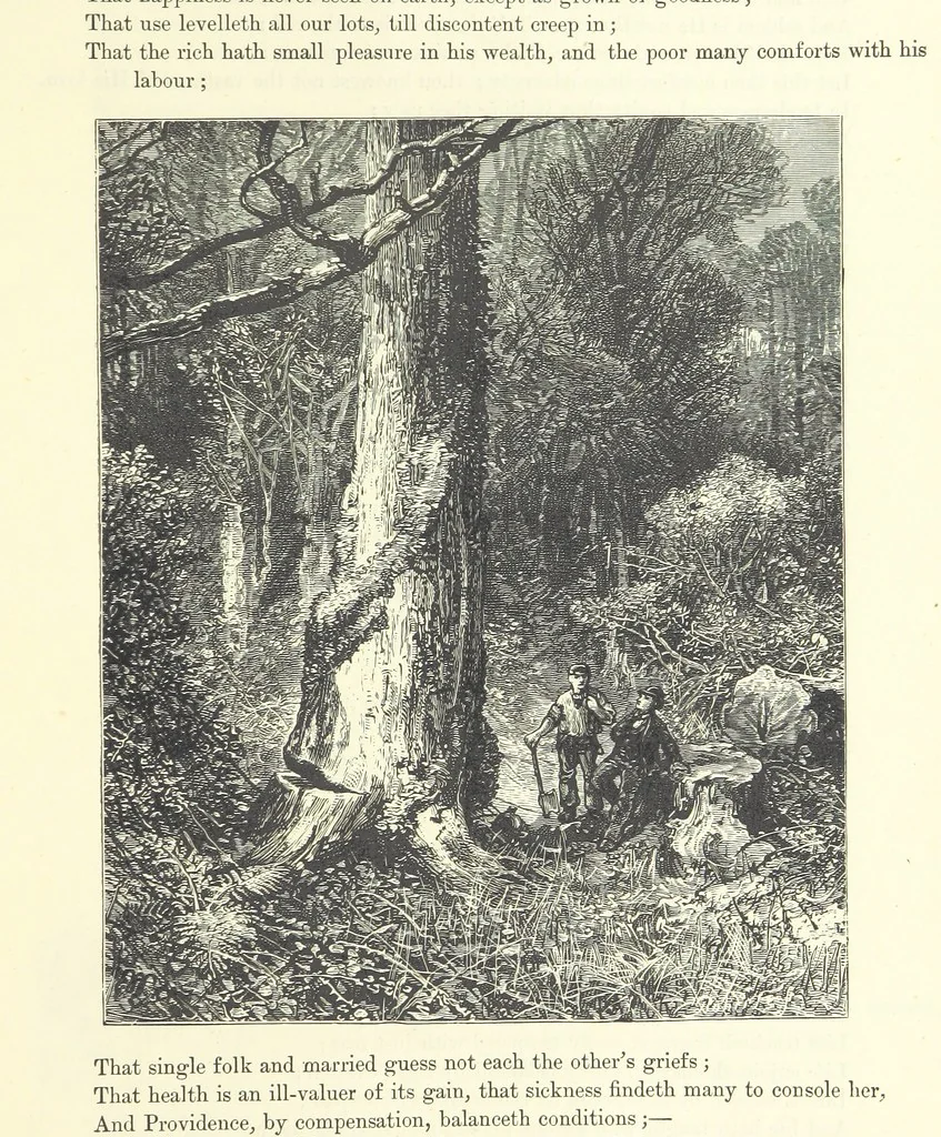 An illustration from Proverbial Philosophy in four series; now first complete, etc, 1881, leaf 423