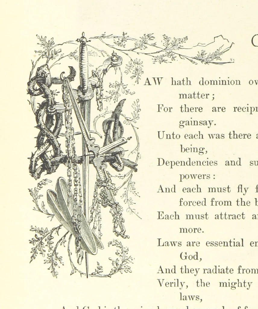 An illustration from Proverbial Philosophy in four series; now first complete, etc, 1881, leaf 50