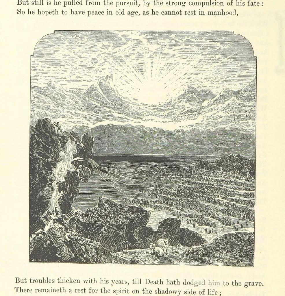An illustration from Proverbial Philosophy in four series; now first complete, etc, 1881, leaf 58