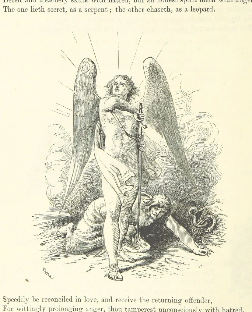 An illustration from Proverbial Philosophy in four series; now first complete, etc, 1881, leaf 72