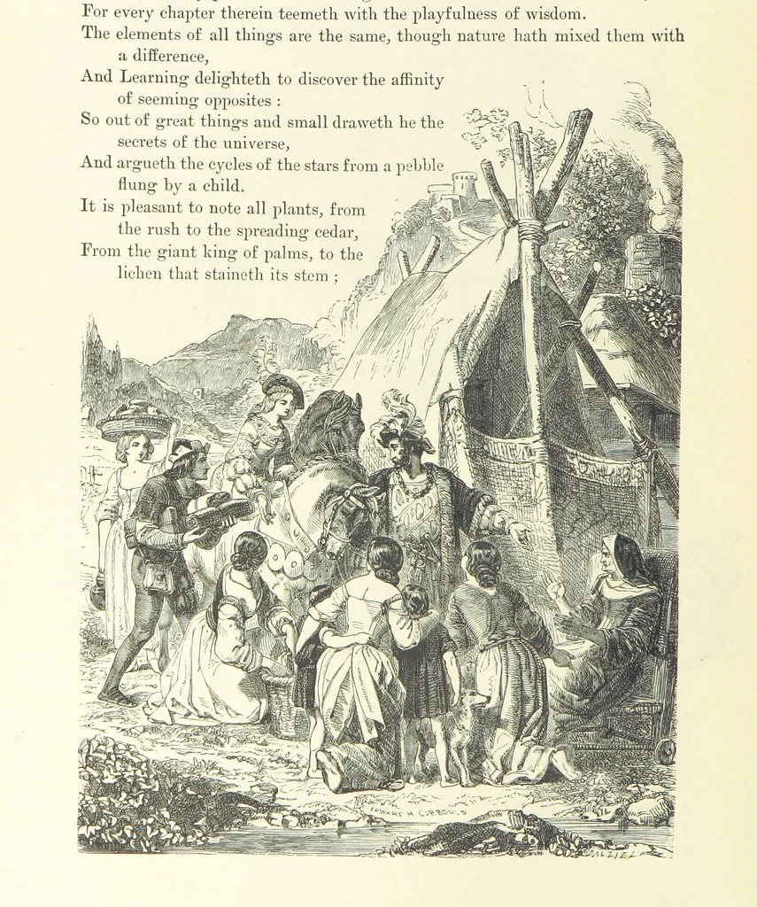 An illustration from Proverbial Philosophy in four series; now first complete, etc, 1881, leaf 86