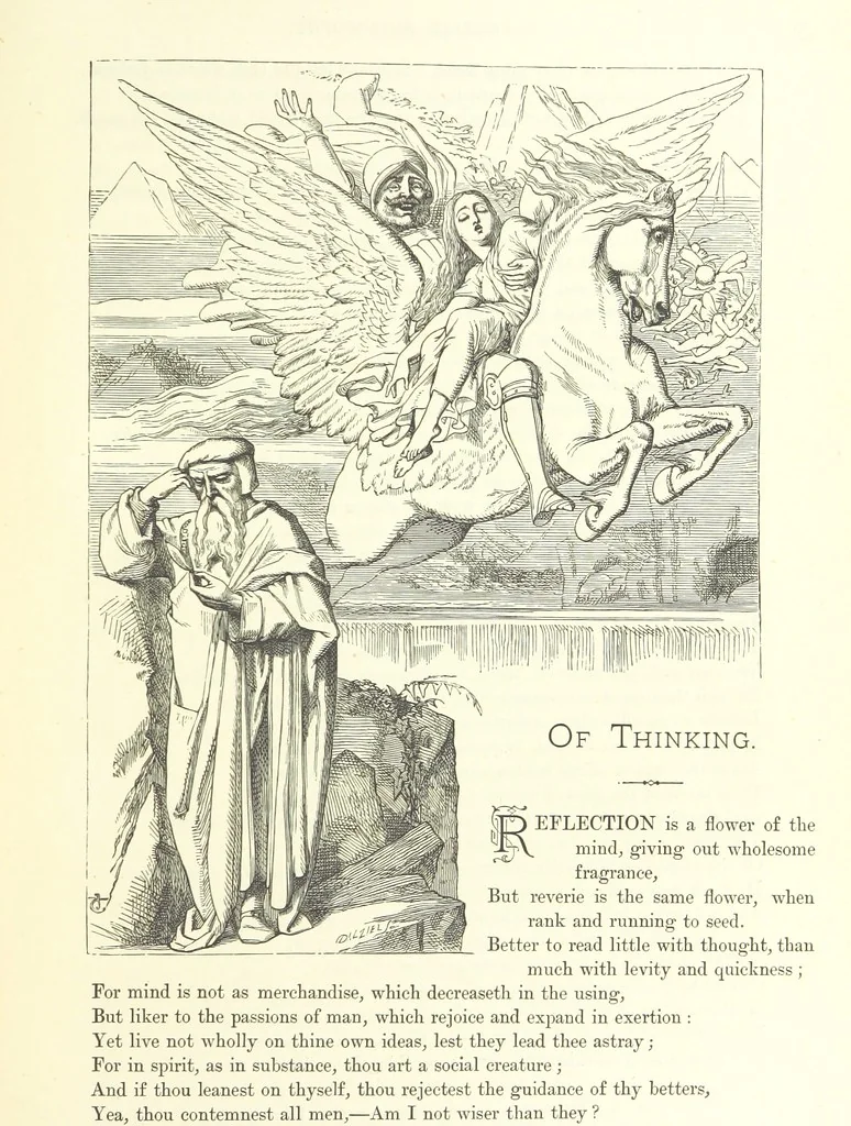 An illustration from Proverbial Philosophy in four series; now first complete, etc, 1881, leaf 93