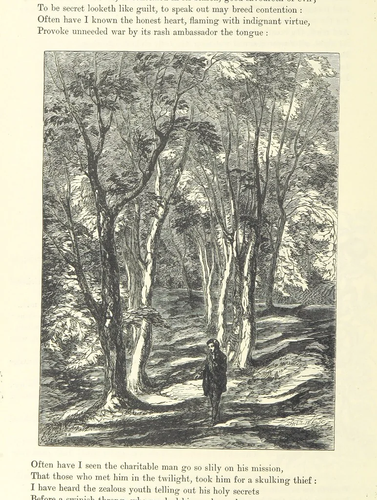 An illustration from Proverbial Philosophy in four series; now first complete, etc, 1881, leaf 98