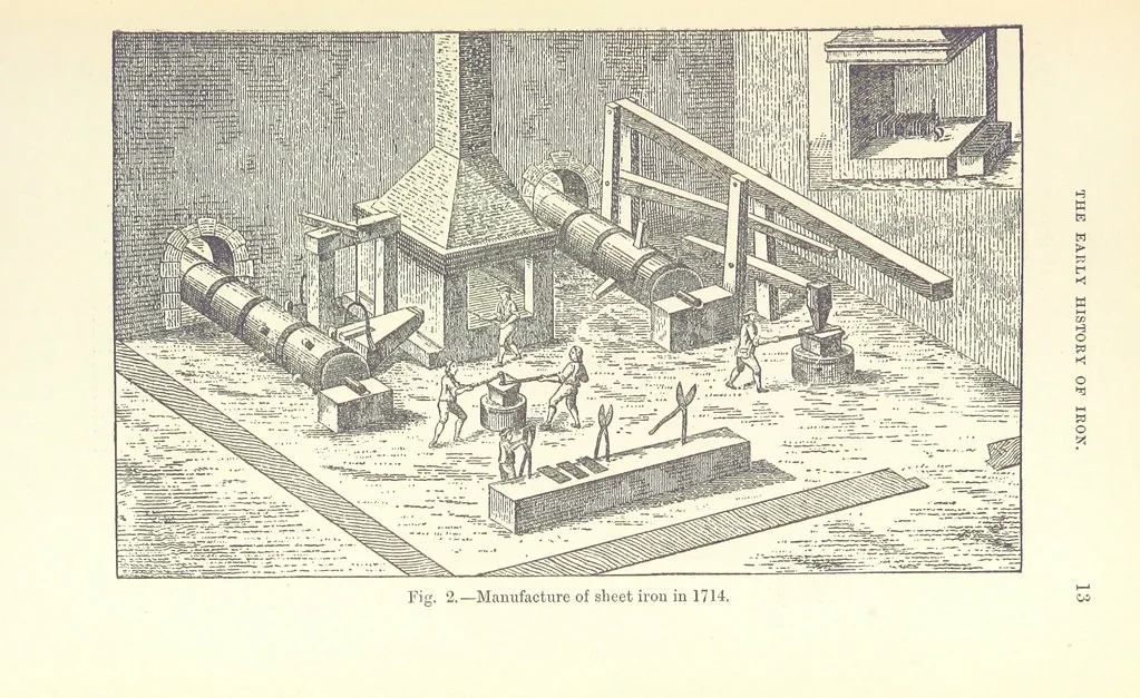 An illustration from The Metallurgy of Iron and Steel ... vol. I. The Metallurgy of Iron, 1895, leaf 33