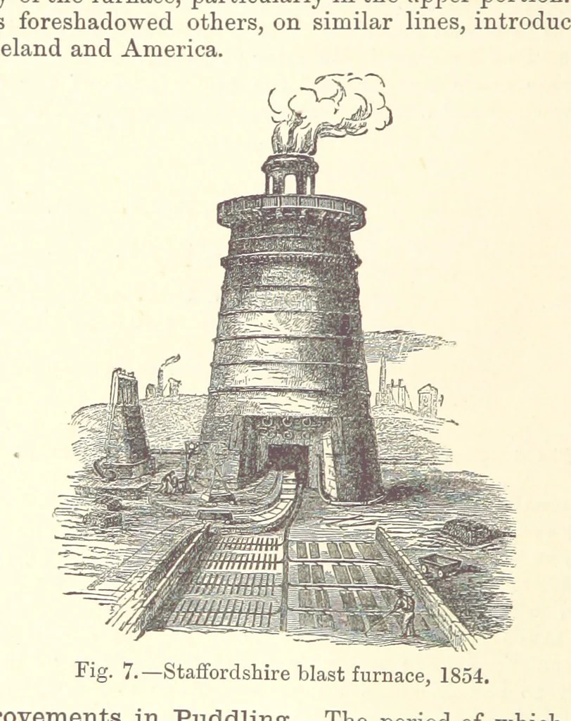 An illustration from The Metallurgy of Iron and Steel ... vol. I. The Metallurgy of Iron, 1895, leaf 44
