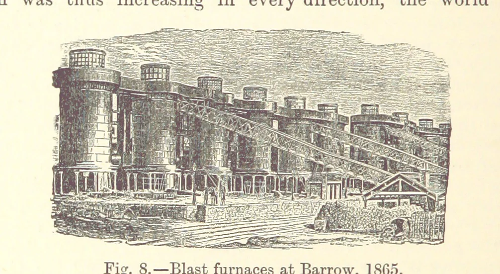 An illustration from The Metallurgy of Iron and Steel ... vol. I. The Metallurgy of Iron, 1895, leaf 48