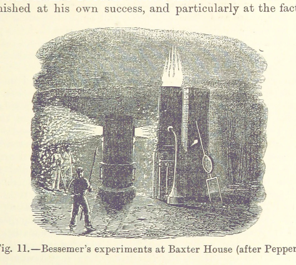 An illustration from The Metallurgy of Iron and Steel ... vol. I. The Metallurgy of Iron, 1895, leaf 57