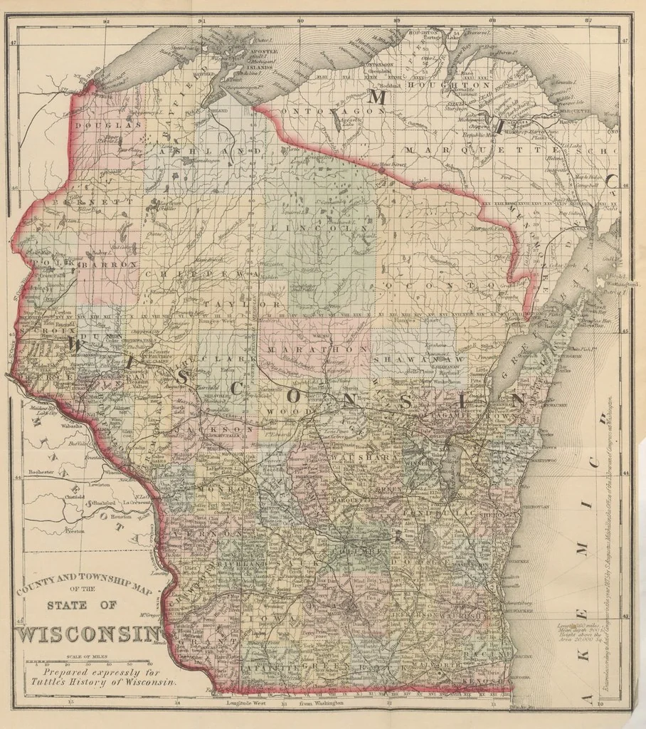An illustration from An Illustrated History of the State of Wisconsin, etc, 1875, leaf 16